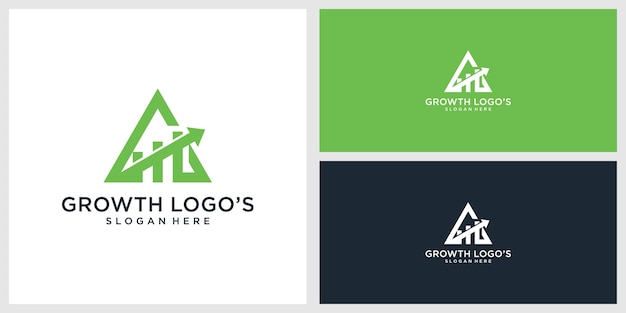 Premium Vector | Growth logo design template