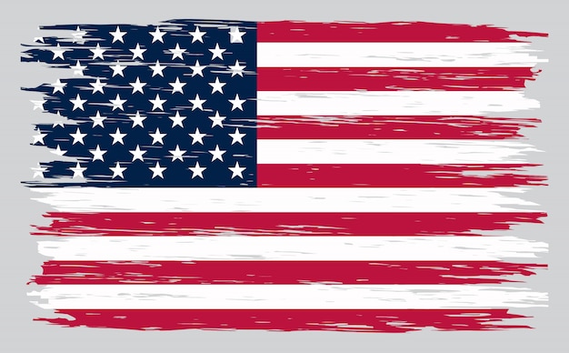 Grunge american flag Vector | Premium Download