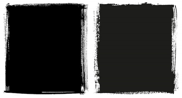 Grunge black frames | Premium Vector