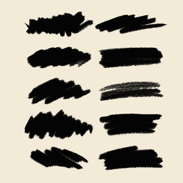 Download Grunge brush strokes collection Vector | Free Download