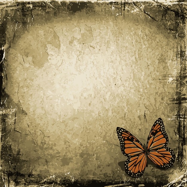 Free Vector | Grunge butterfly background