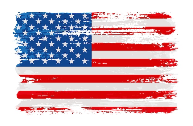 Premium Vector Grunge Distressed American Flag