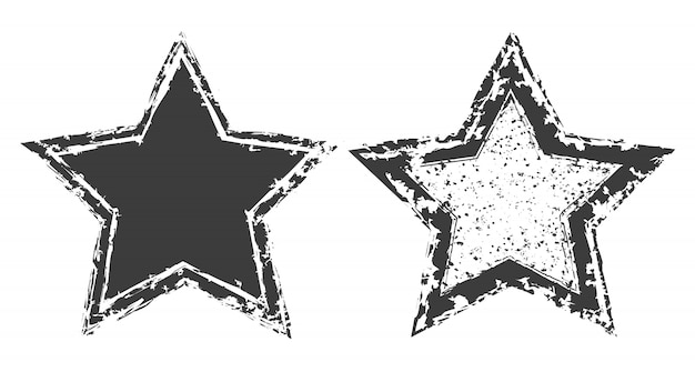 Download Grunge distressed stars set Vector | Premium Download