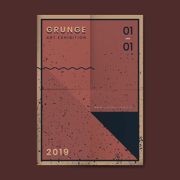 Grunge distressed texture poster Free Vector