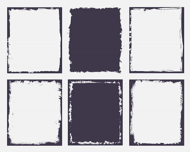 Grunge frames set | Premium Vector