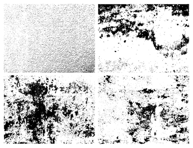 Premium Vector | Grunge grainy dirty texture. set of four abstract ...