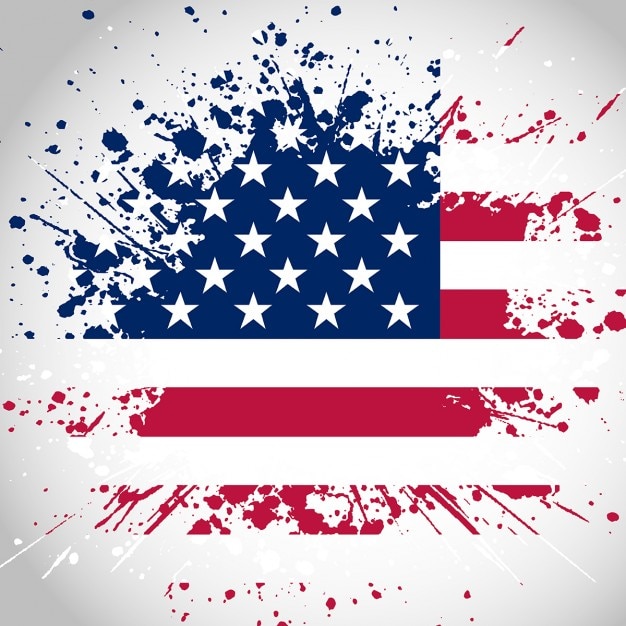 Download Free Vector | Grunge style american flag background