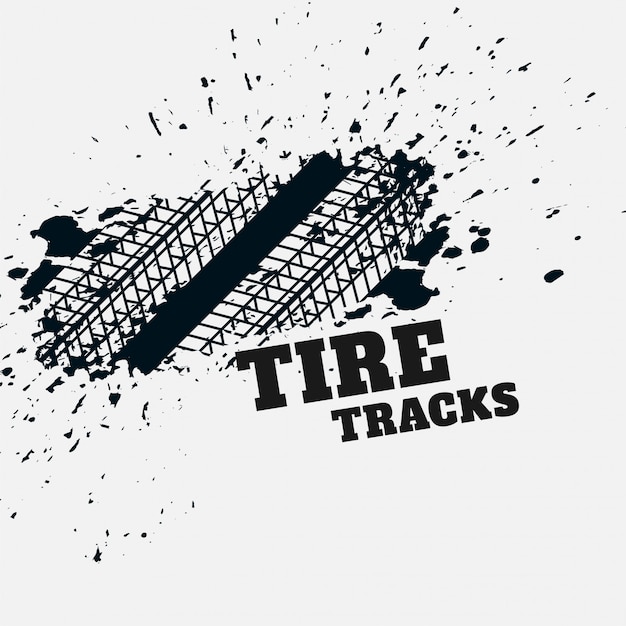 Grunge tire mark impression background | Free Vector