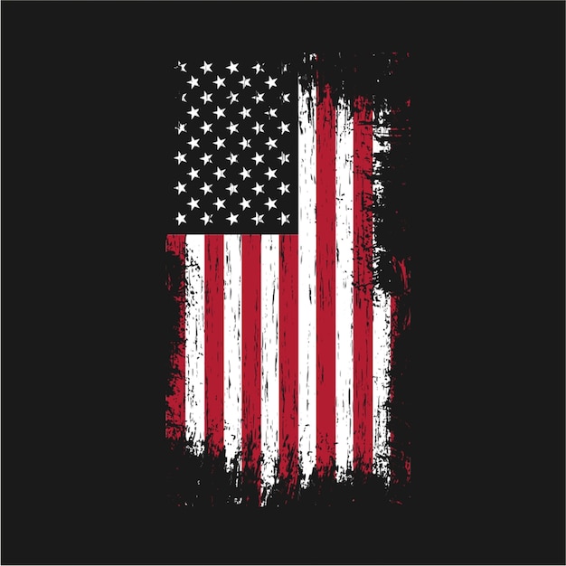 Vertical Distressed American Flag Svg Free - Layered SVG Cut File