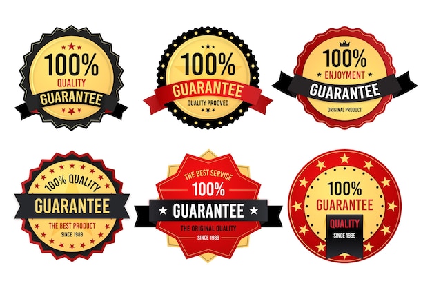 Premium Vector | Guarantee badge collection