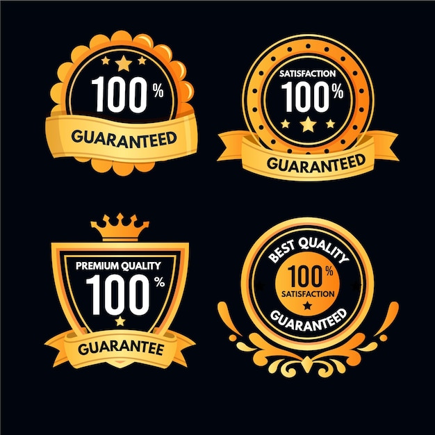 Premium Vector | Guarantee badge collection