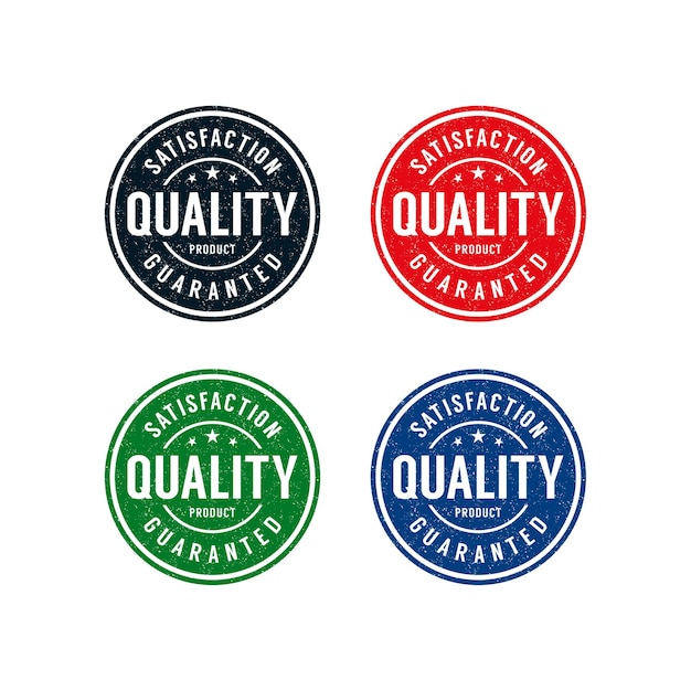 Premium Vector | Guaranteed quality product stamp logo design