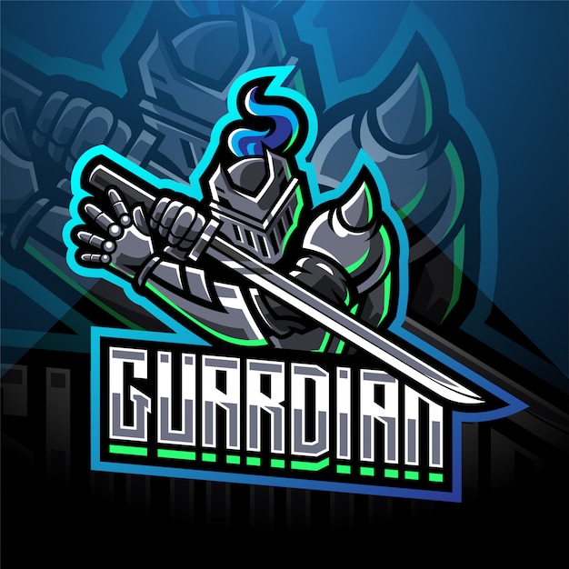 Guardian esports mascot logo design Premium Vector