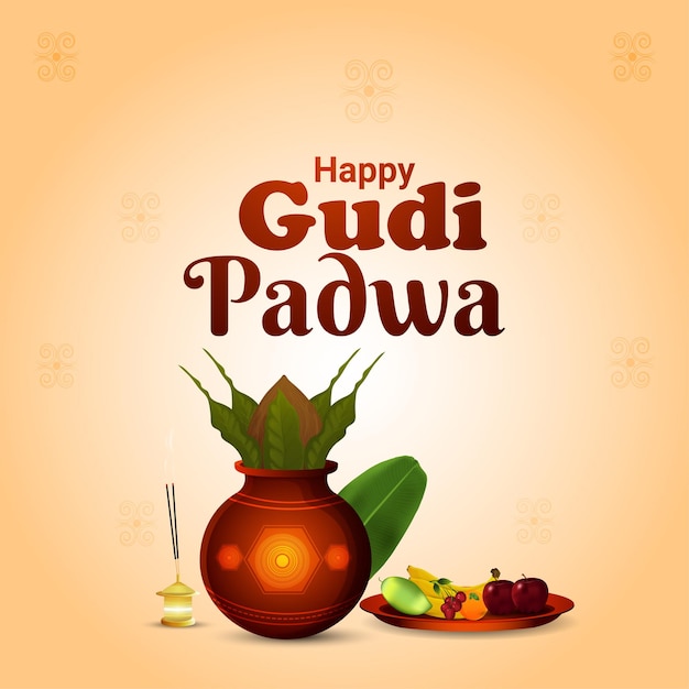 Premium Vector | Gudi padwa south indian festival background