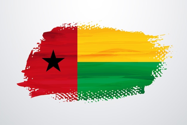 Download Premium Vector | Guinea bissau brush paint flag