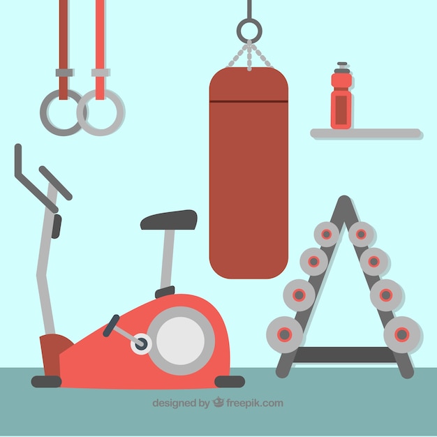 Gym background with different machines to
exercise