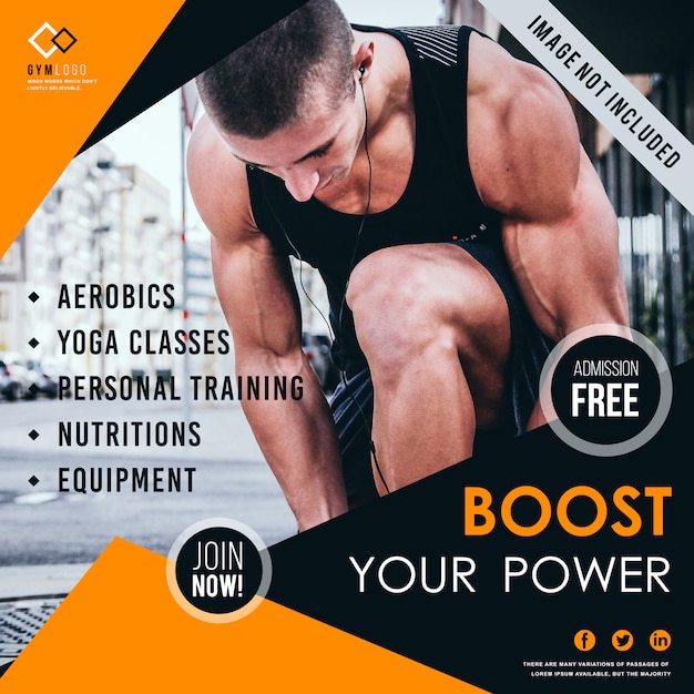 Premium Vector Gym Fitness Banner Template