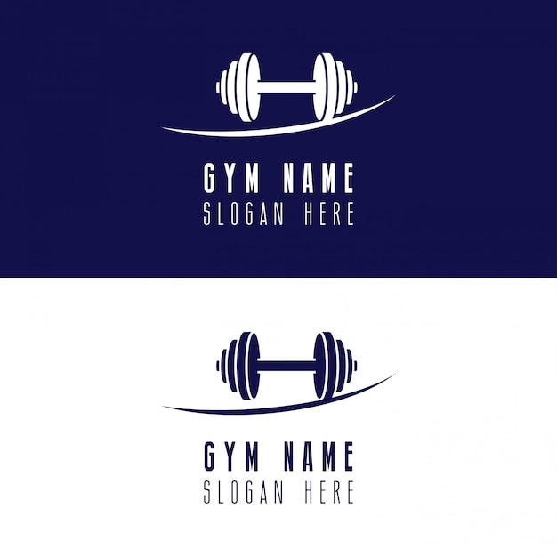 Premium Vector | Gym logo design with typography vector