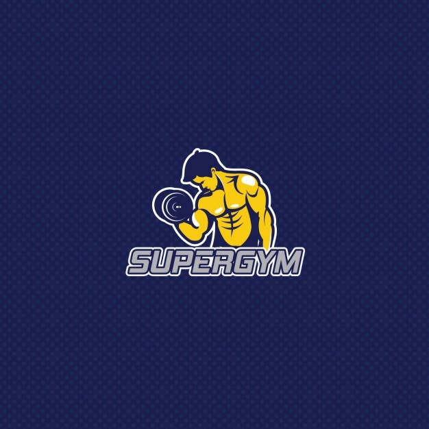 Gym logo on a dark blue background