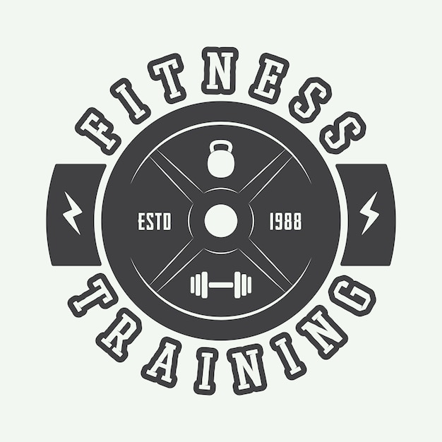 Download Free Gym Logo In Vintage Style Premium Vector Use our free logo maker to create a logo and build your brand. Put your logo on business cards, promotional products, or your website for brand visibility.