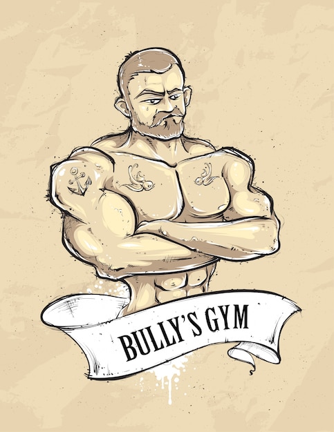 Gym man background