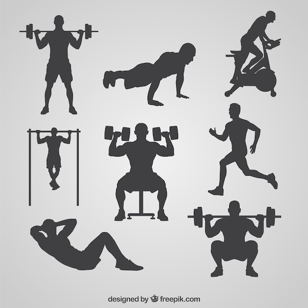 Premium Vector Gym Silhouettes Collection 8114