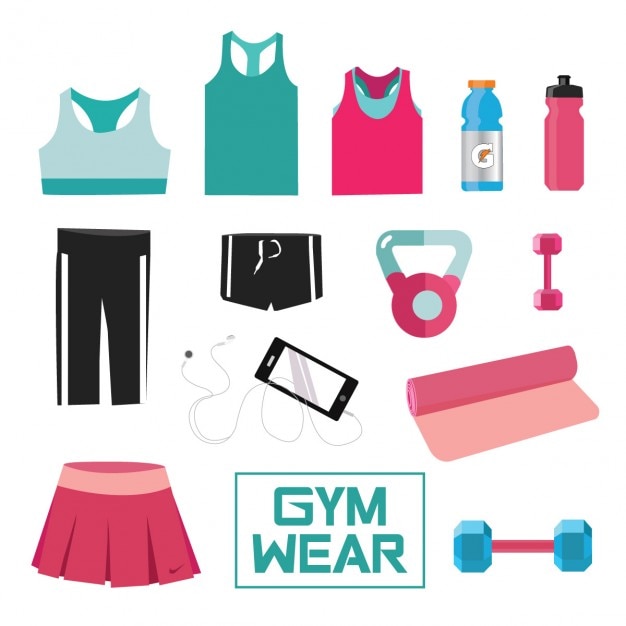 Free Vector Gym wear collection