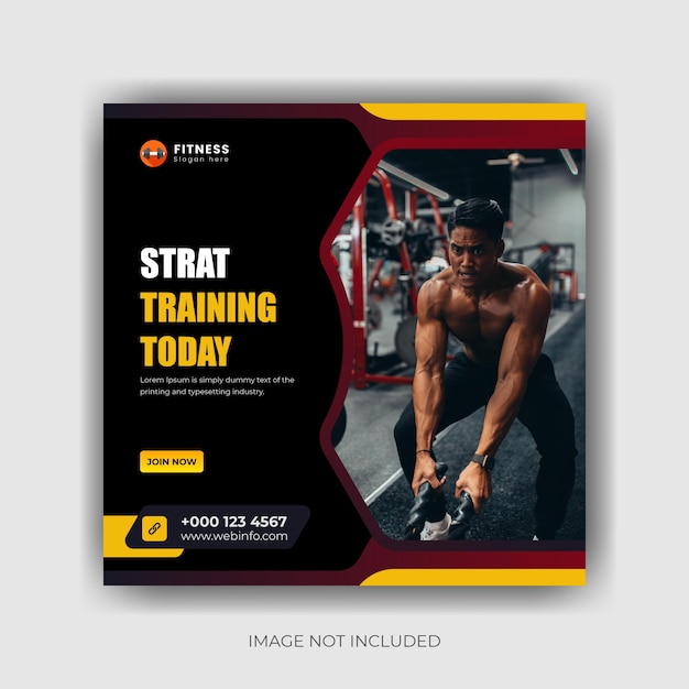 Premium Vector | Gymfitness social media banner and instagram post ...