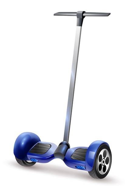 Gyro scooter realistic close up image Free Vector