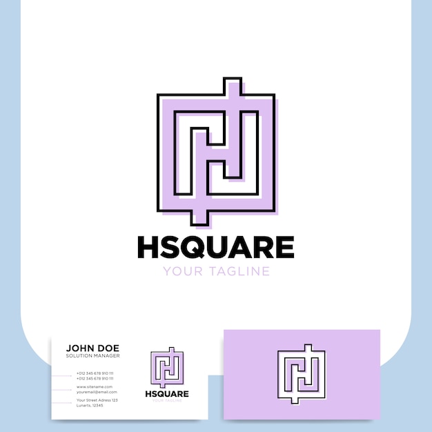 Download Free H Letter Logo In Square Or Frame Template With Business Card Premium Vector Use our free logo maker to create a logo and build your brand. Put your logo on business cards, promotional products, or your website for brand visibility.