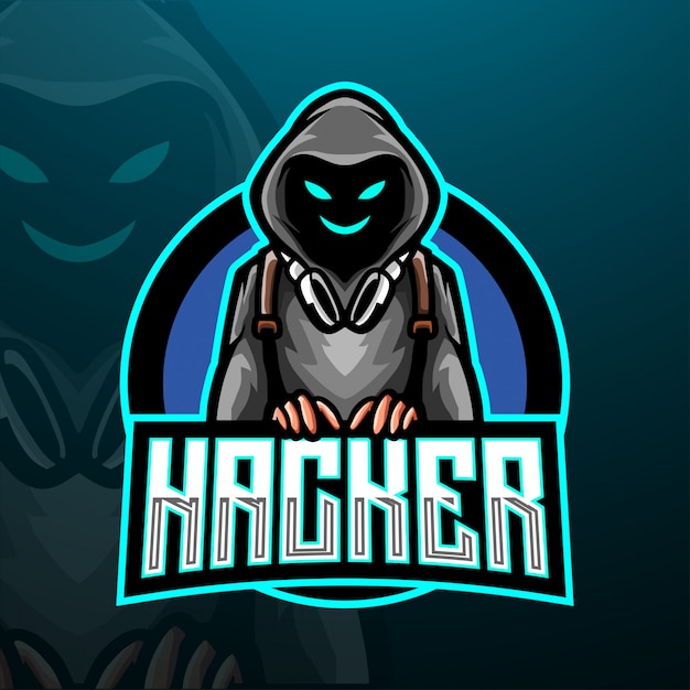 Download Hacker esport logo template | Premium Vector