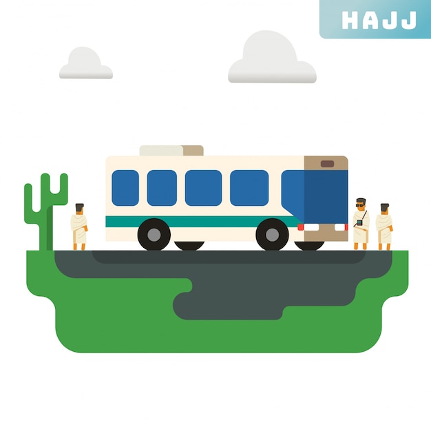 Hajj icon collection set | Premium Vector