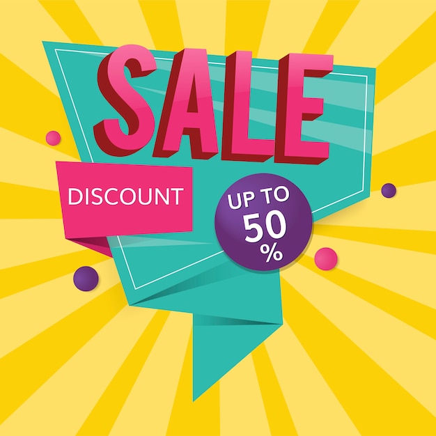 Half price sale sign | Free Vector