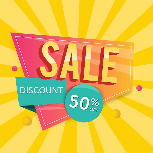 Half price sale sign | Free Vector