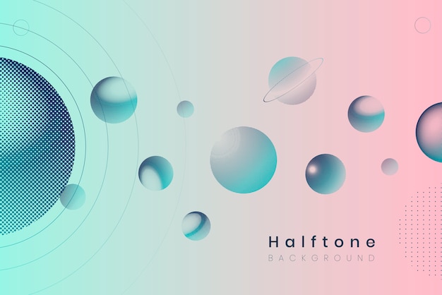 Halftone gradient background Free Vector