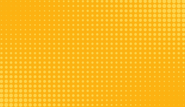 ハーフトーンのポップアートパターン コミックオレンジ色の背景 ベクトルイラスト プレミアムベクター