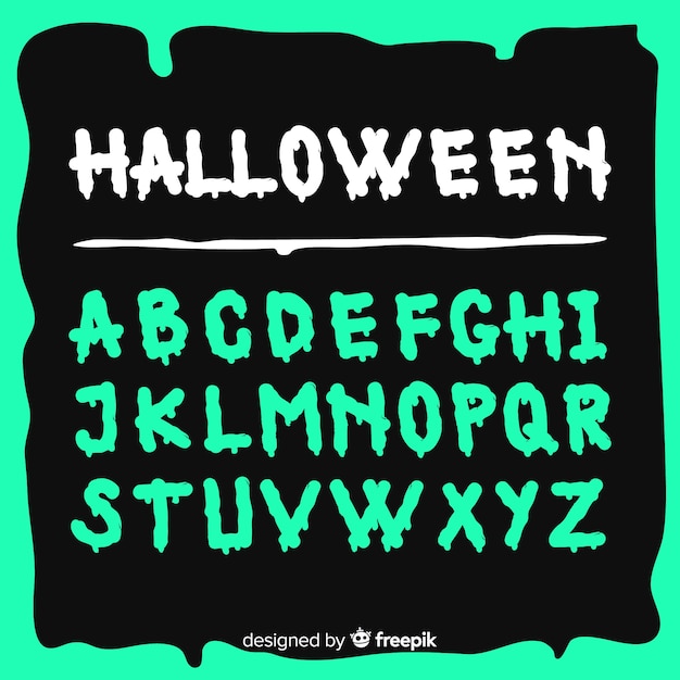 Download Halloween alphabet collection Vector | Free Download