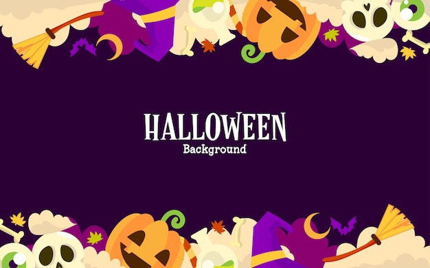 Halloween background with copy space text Premium Vector