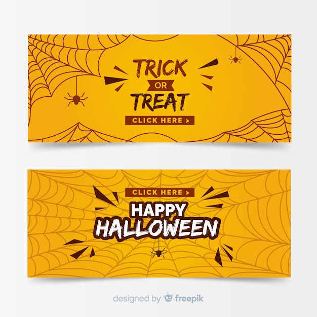  Halloween  banner  template  flat design Vector Free  Download 