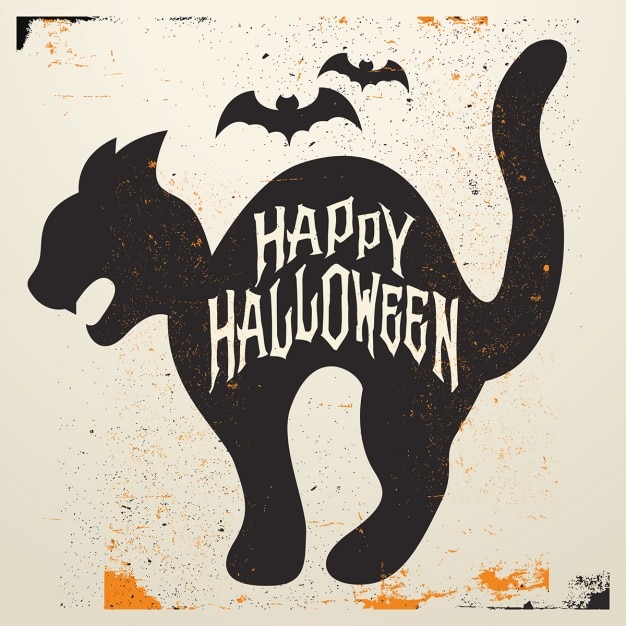 Download Halloween black cat Vector | Free Download