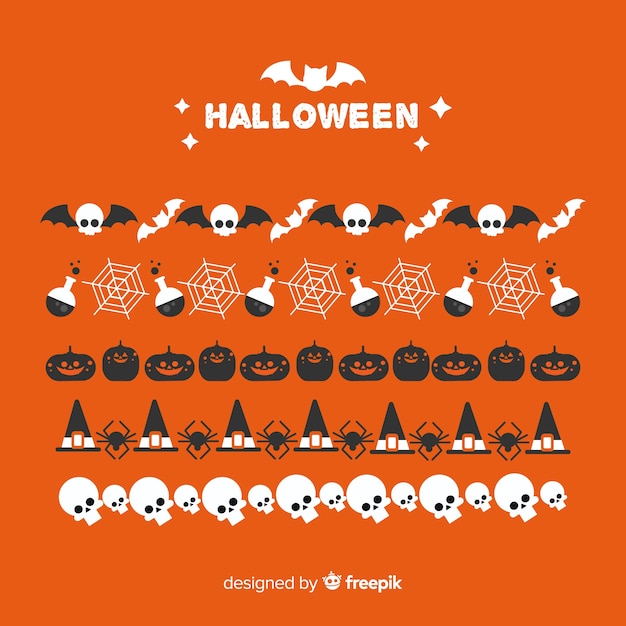 Download Halloween border set | Free Vector