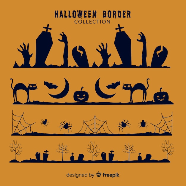 Halloween border set | Free Vector