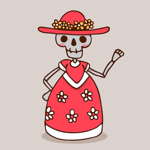 Premium Vector | Halloween catrina