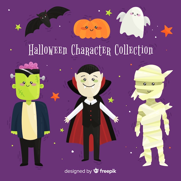 Download Halloween character collection | Free Vector