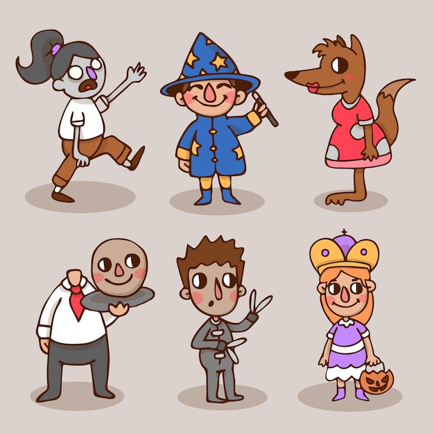 Download Premium Vector | Halloween characters pack