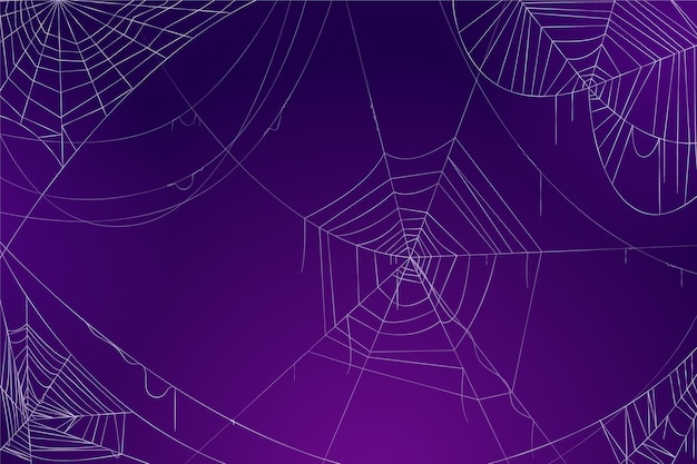 Free Vector Halloween Cobweb Wallpaper Concept 9490
