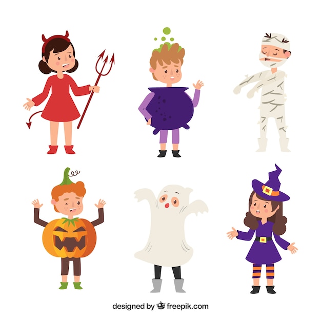 Free Vector | Halloween costumes collection