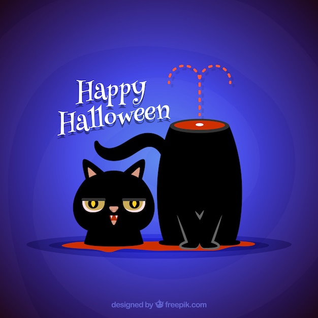 Halloween cut out cat background