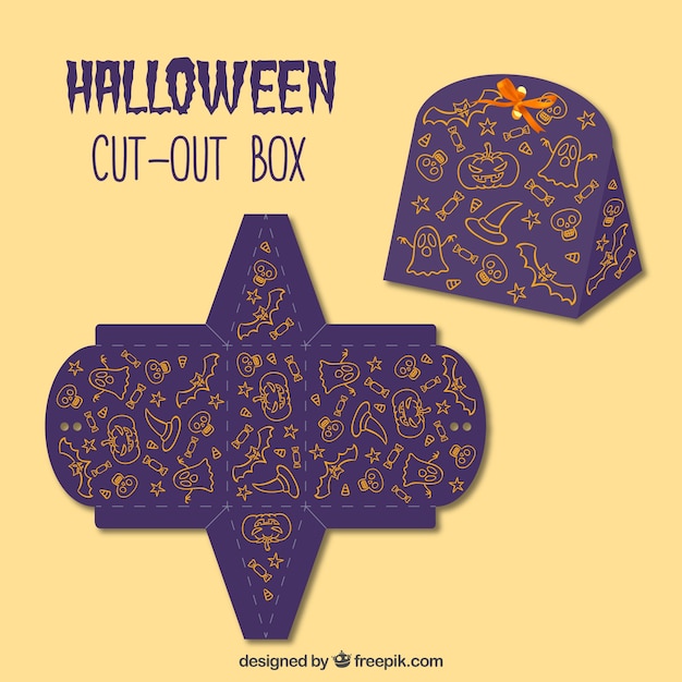  Halloween  cut  out  ornamental box  Vector Free Download