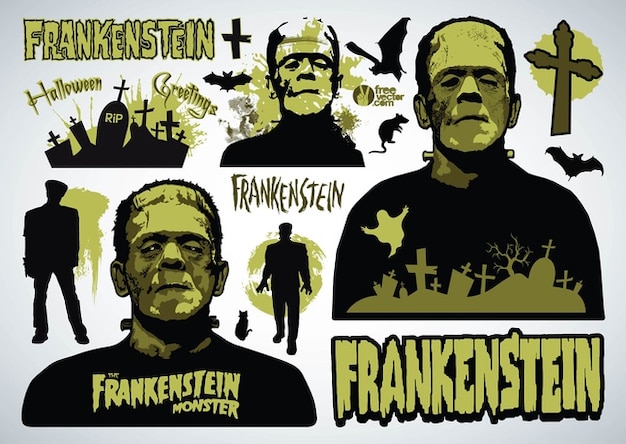 Halloween design of frankenstein